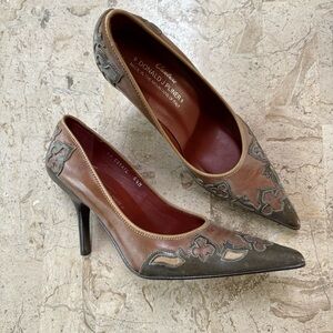 Vintage Elegant Pump Couture Donald J Pliner All Leather Mountains of Italy 5.5
